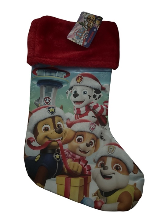 Paw Patrol Other - Paw Patrol Christmas Stocking with Red Cuff and Multicolor Print